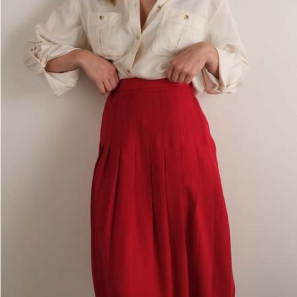 VTG Pure Virgin Wool Pleated Skirt